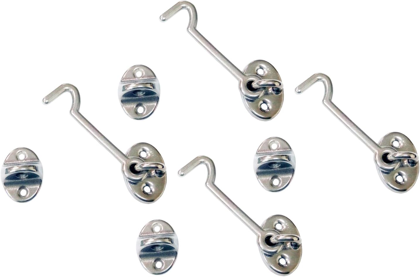Gancho cabina acero inox 316 grado marino 3pulg set 4