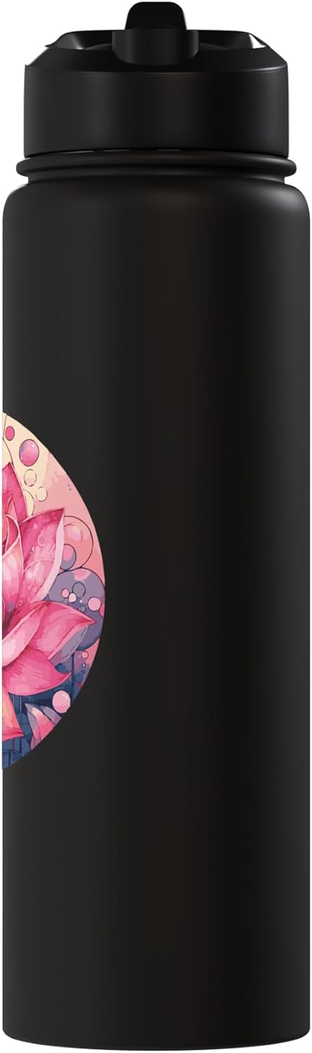 Botella agua térmica acero inox flor de agua
