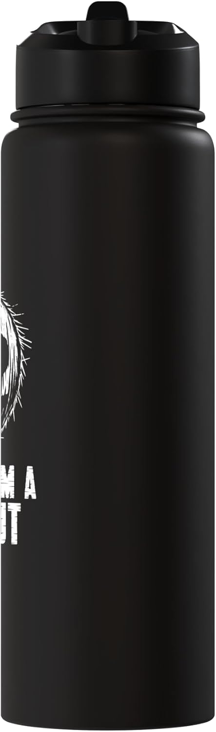 Botella de agua acero inoxidable aislada disfraz halloween vintage coco