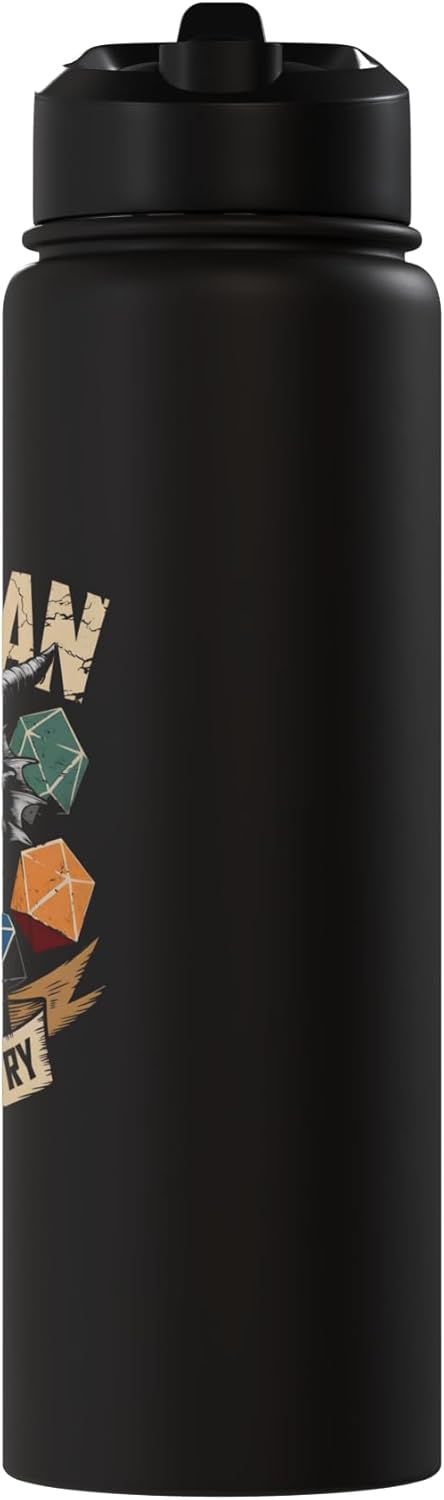 Botella de agua aislada de acero inoxidable para gamers con dragón