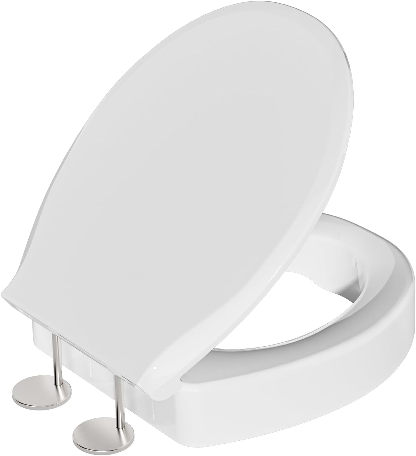 Asiento inodoro elevado blanco 3pulg para adultos mayores