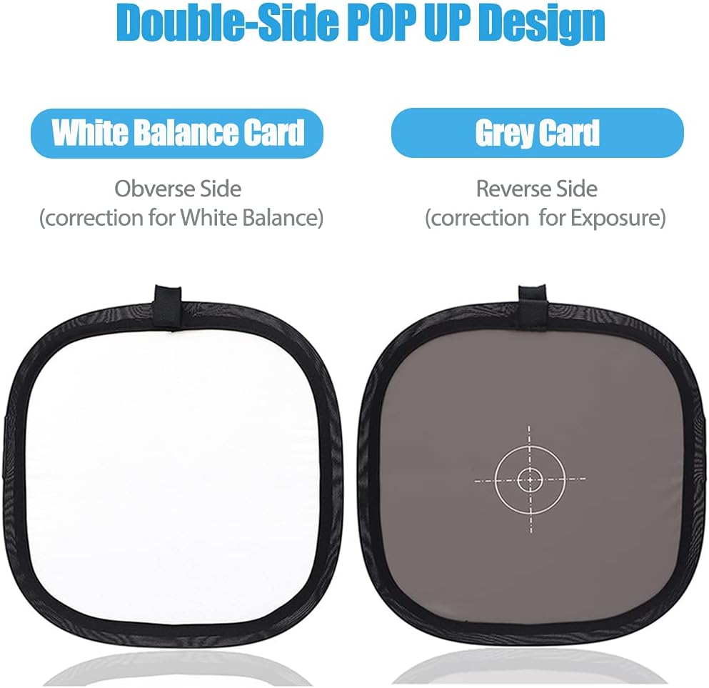 Tarjeta balance blanco gris 18% con reflektor y bolsa transporte
