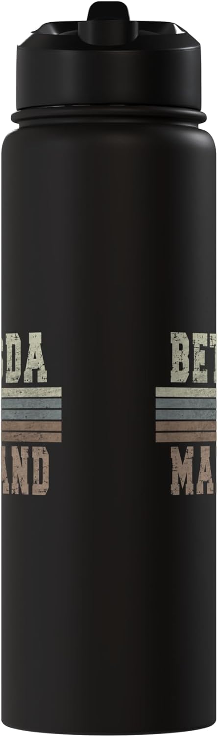 Botella de agua acero inoxidable Bethesda Maryland retro