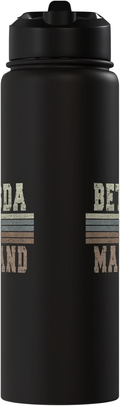 Botella de agua acero inoxidable Bethesda Maryland retro