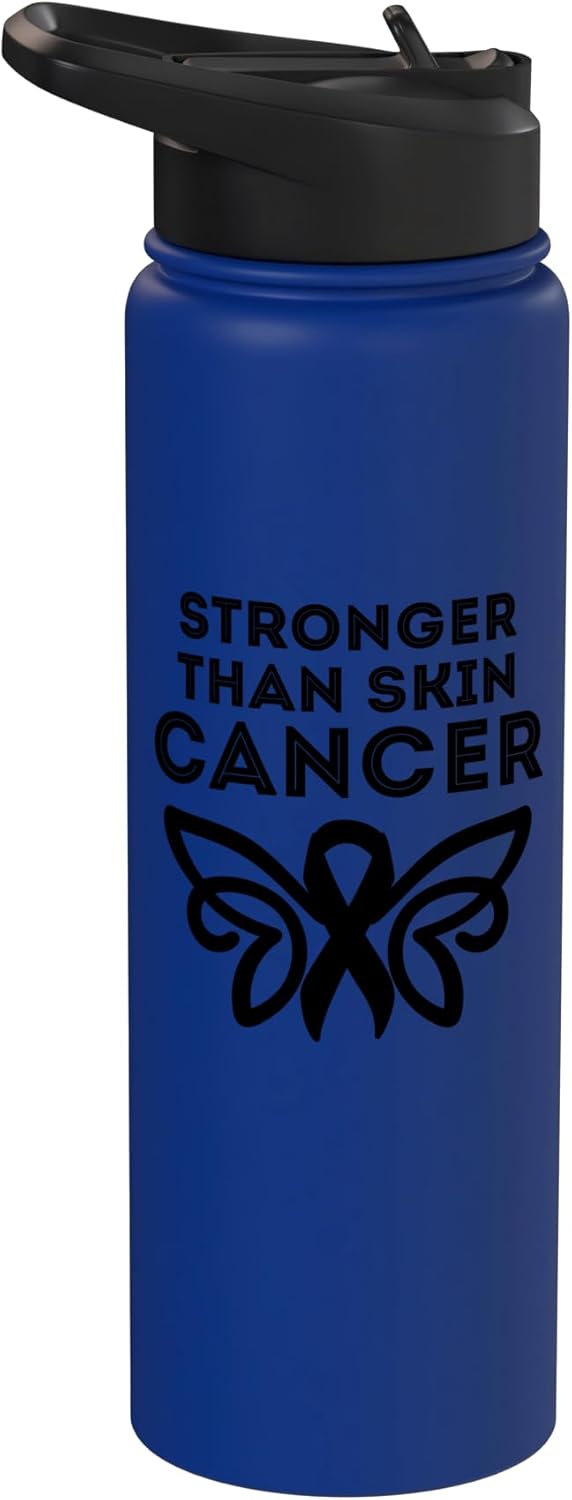 Bottle de agua aislada melanoma warrior sin BPA acero inoxidable