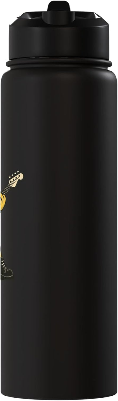 Botella de agua aislada de acero inoxidable para fanático del rock y roll