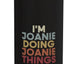 Bottella de agua personalizada Joanie acero inoxidable aislada