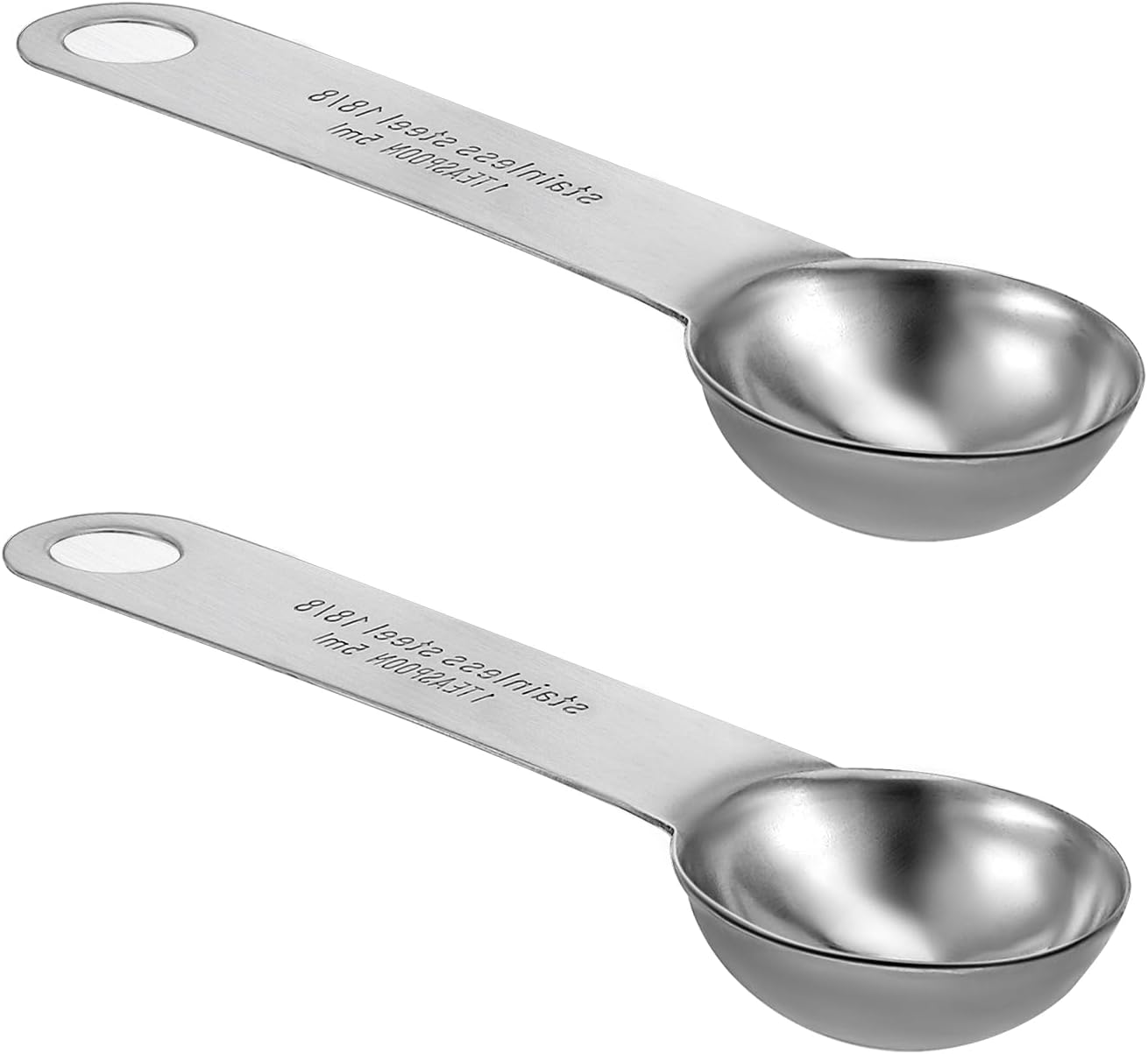 2 cucharaditas medidoras acero inoxidable 18/8 mango ancho