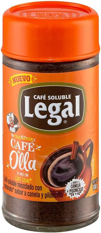 Café de olla instantáneo con canela y piloncillo en tarro de 3.53 oz