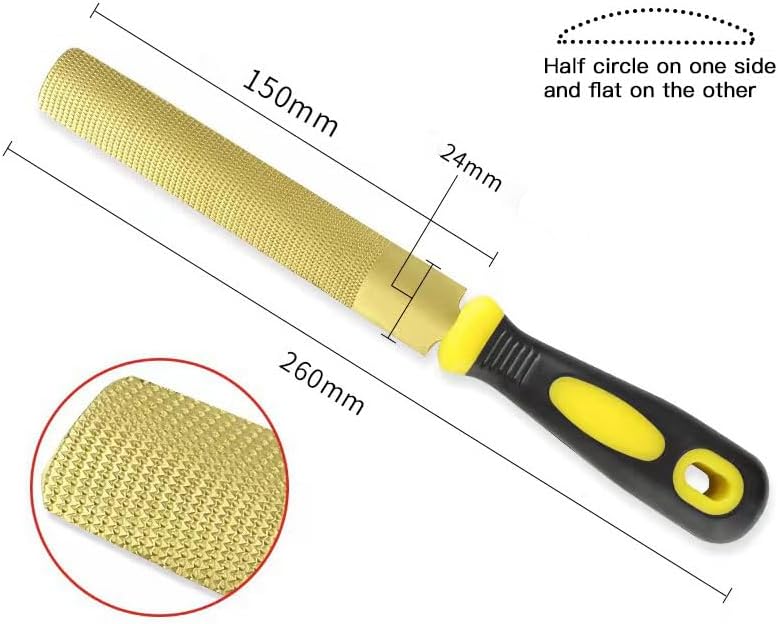 Lima madera doble cara 6 pulg con mango plástico