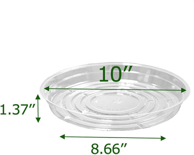 5 Pzas Platillos Transparentes 10pulg Bandeja Macetas