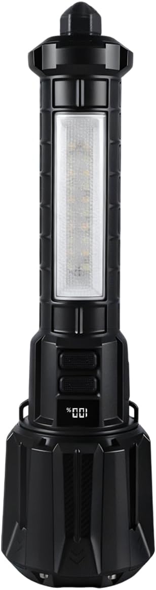 Linterna LED táctica 20W 10000lm batería 6000mAh tipo C zoomable