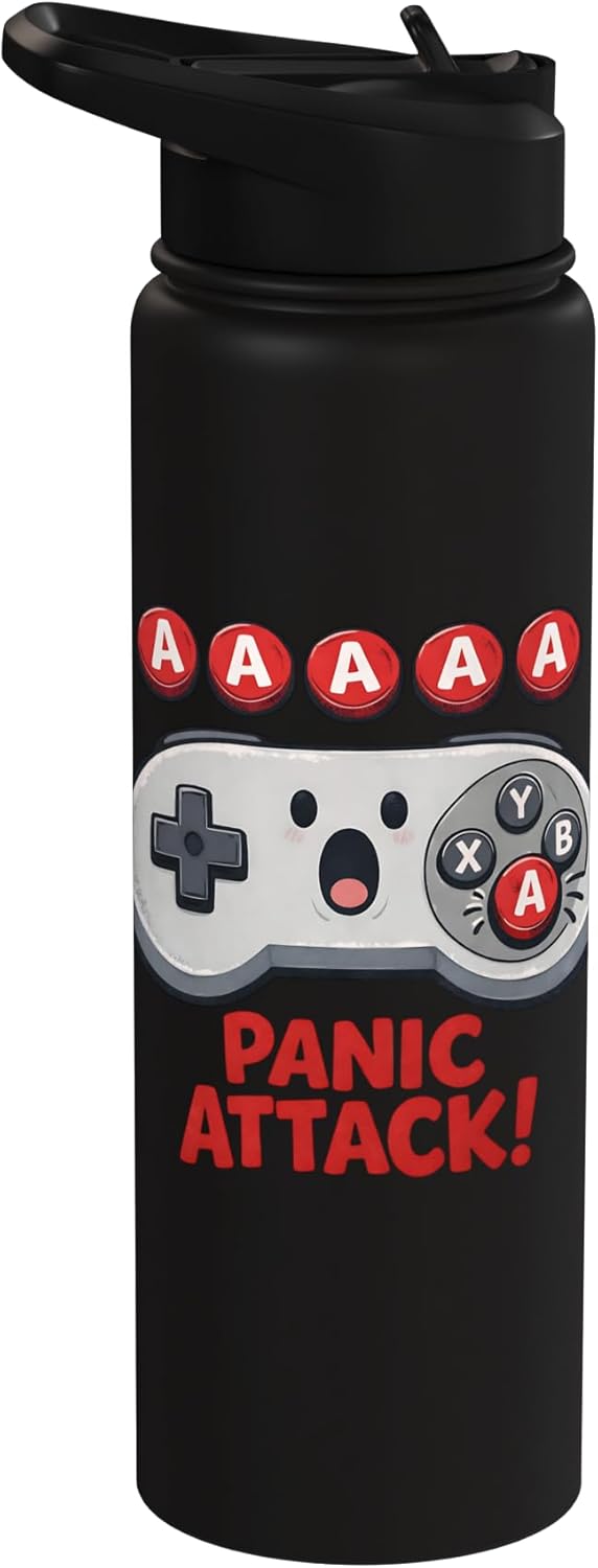 Bote de agua acero inoxidable insulado Gamer Panic Attack Controller