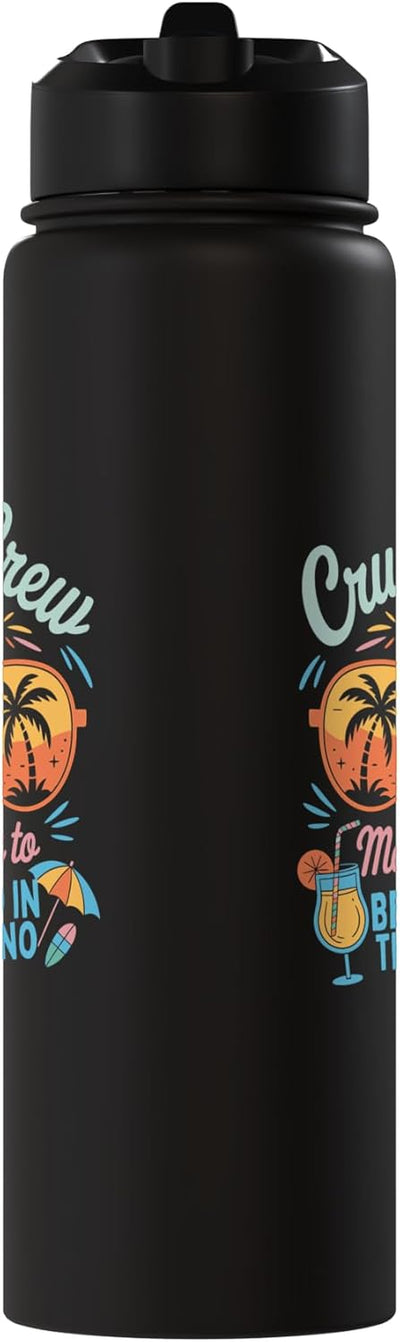 Botella de agua aislada acero inoxidable Cruise Crew para casino