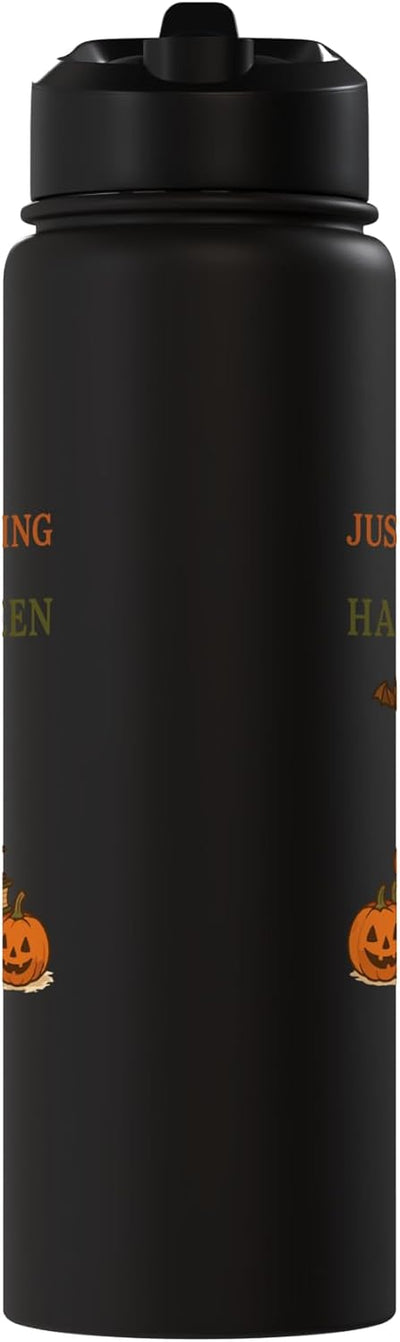 Vaso térmico acero inox con brujas y murciélago Halloween