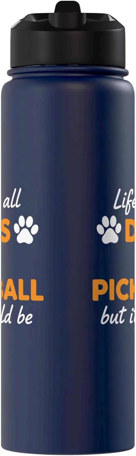 Botella de agua acero inoxidable aislada para perros y pickleball