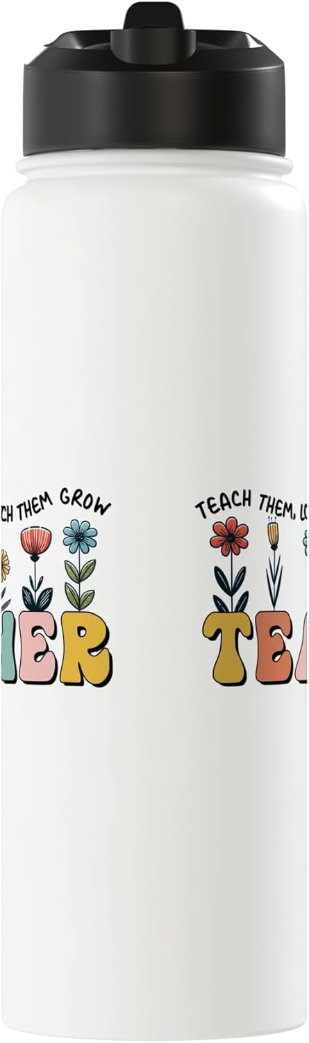 Vaso térmico acero inox con diseño educativo