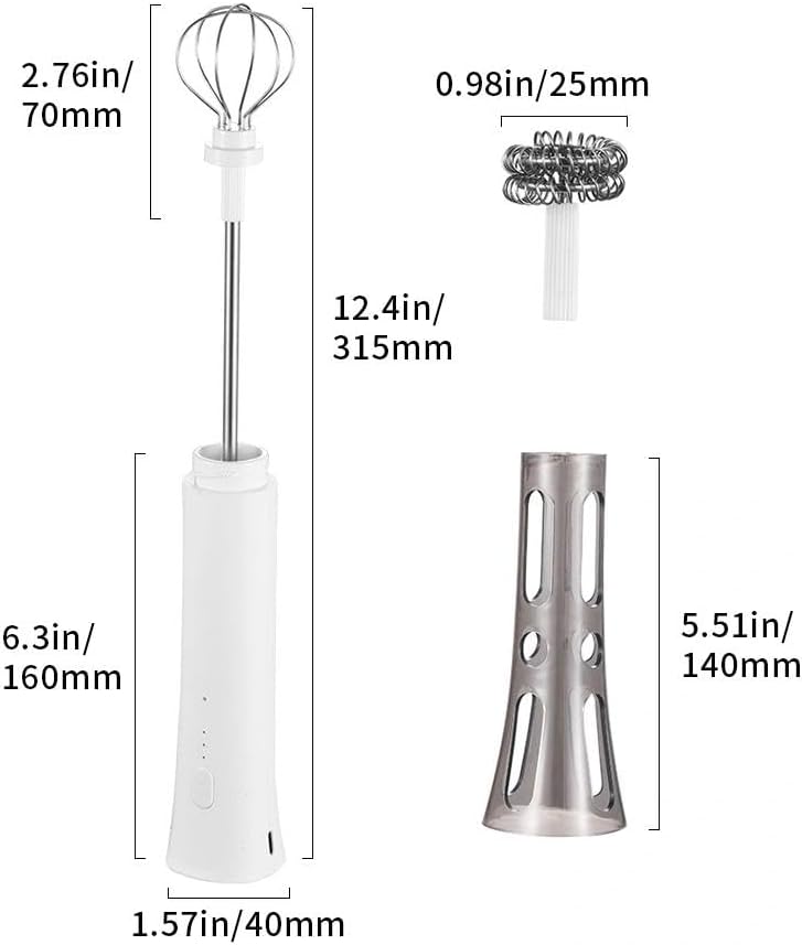 Varita espumadora leche 3 velocidades acero inox 304