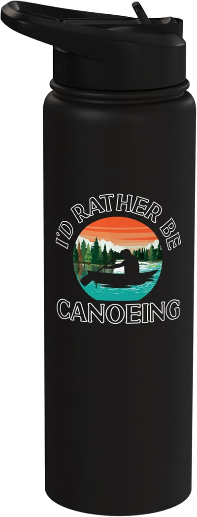 Botella agua acero inox aislada estilo retro para canotaje