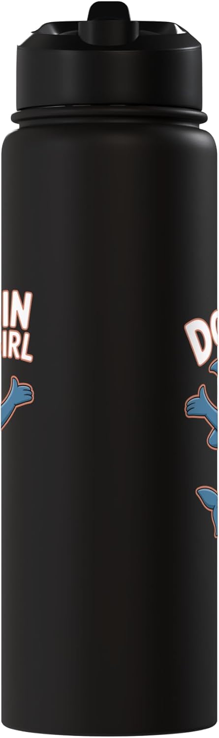Botella de agua acero inoxidable aislada para niños Dolphin Girl