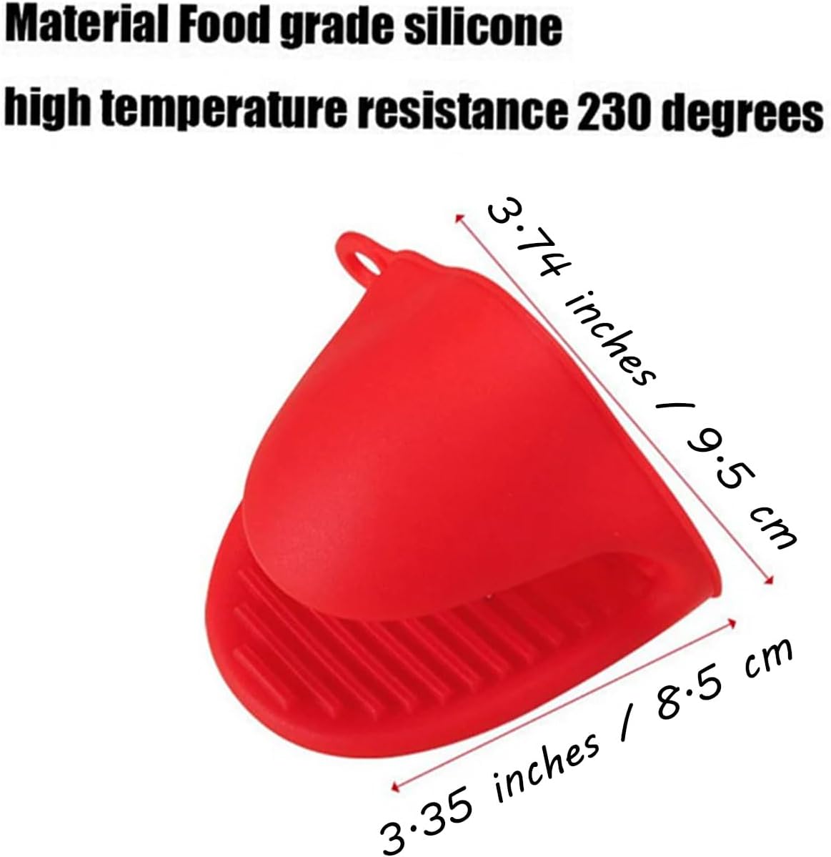 Manoplas silicona antiderrapante resistente calor para horno
