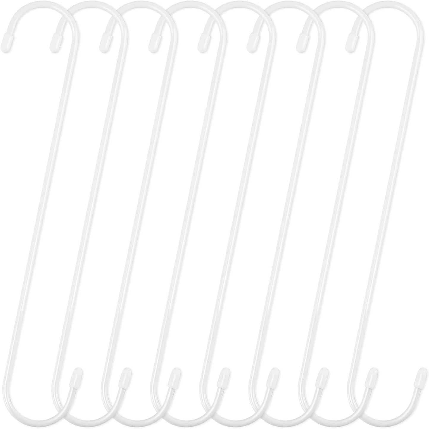 8 Ganchos en S 12pulg Largos para Plantas Cesta Pérgola
