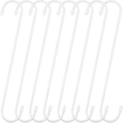 8 Ganchos en S 12pulg Largos para Plantas Cesta Pérgola