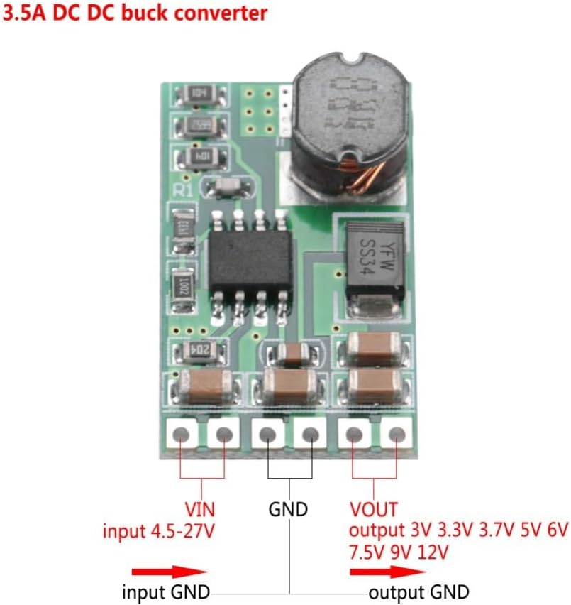 Módulo convertidor DC-DC 4.5V-27V a 5V regulador