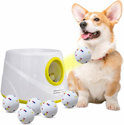 Lanzador automático bolas perros 3 distancias 15-45pies USB