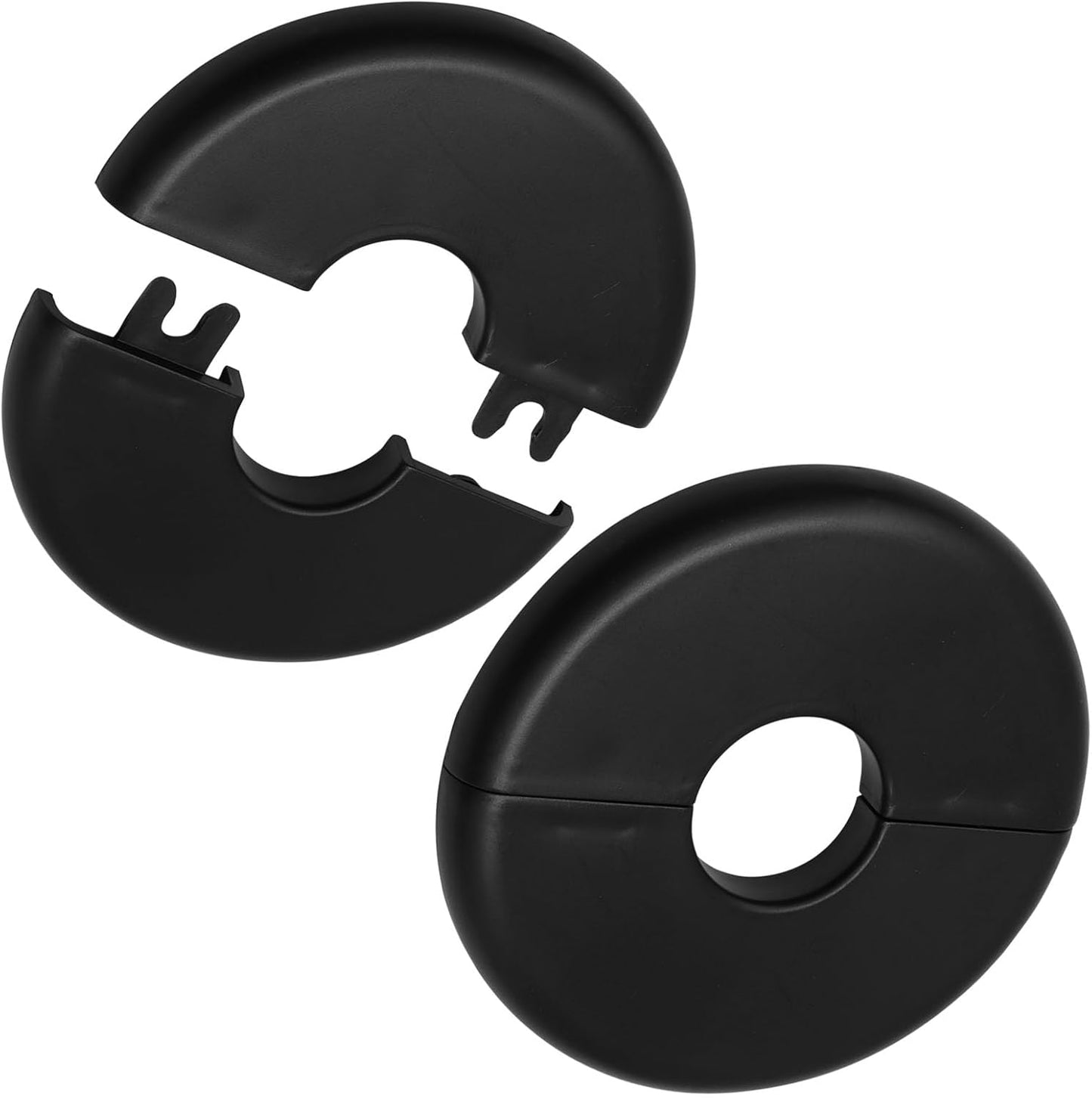 2 Bridas Autoadhesivas Plástico ABS Negro para Tubos 3/4pulg
