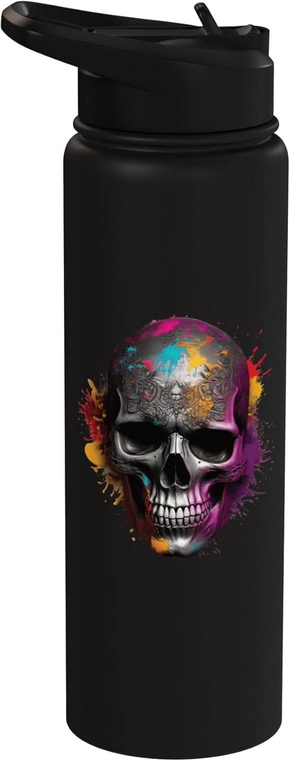 Botella agua acero inox con calavera