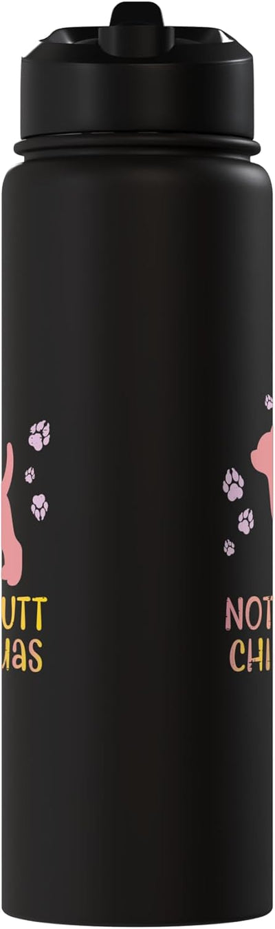 Botella de agua aislada de acero inoxidable para amantes del perro chiwawa