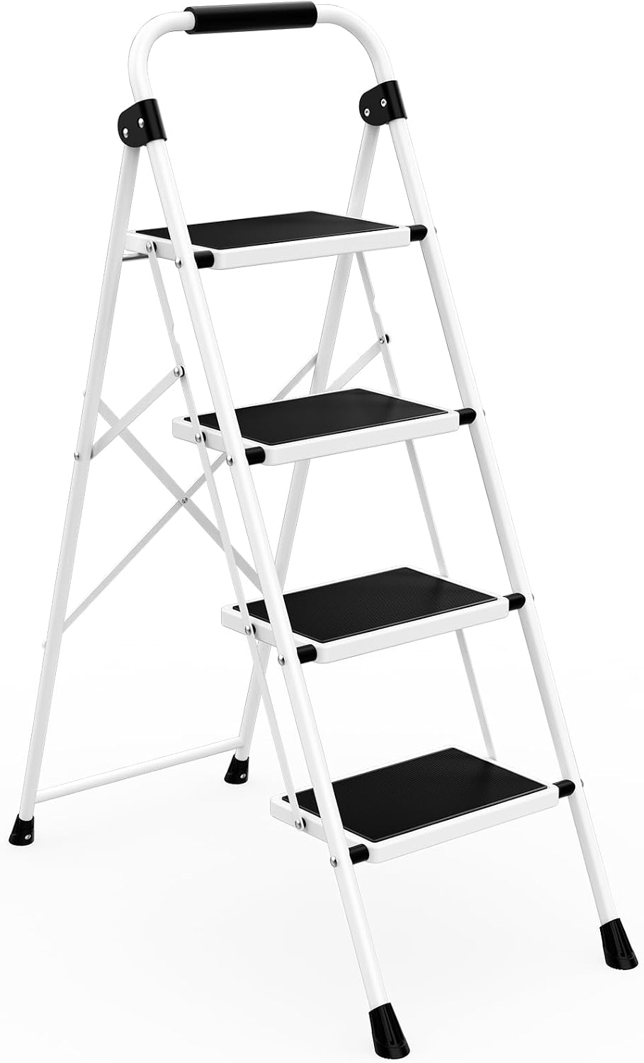 Escalera plegable 4 escalones acero carga 330lb