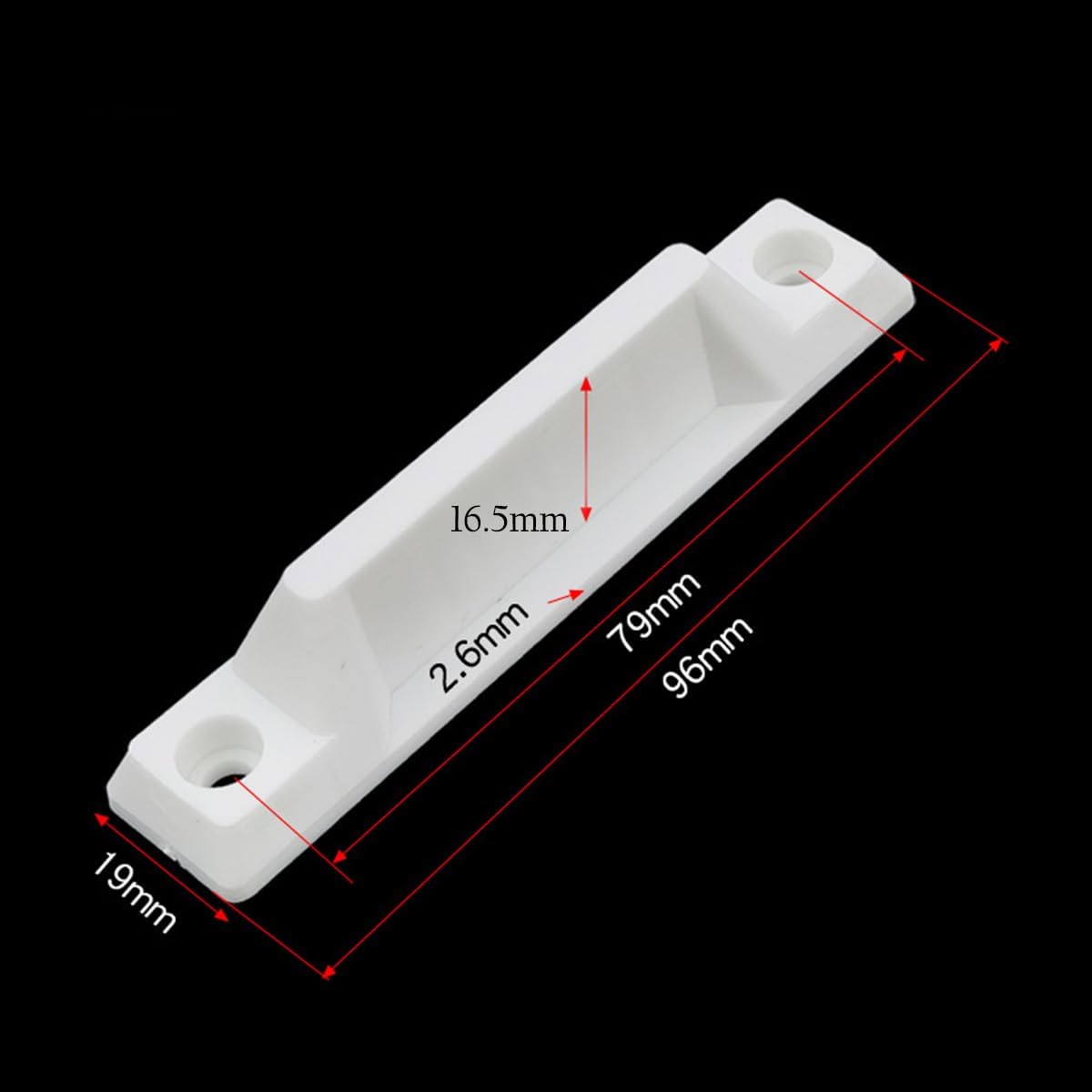 Manijas puerta corredera 4pz ABS para cocina blanca