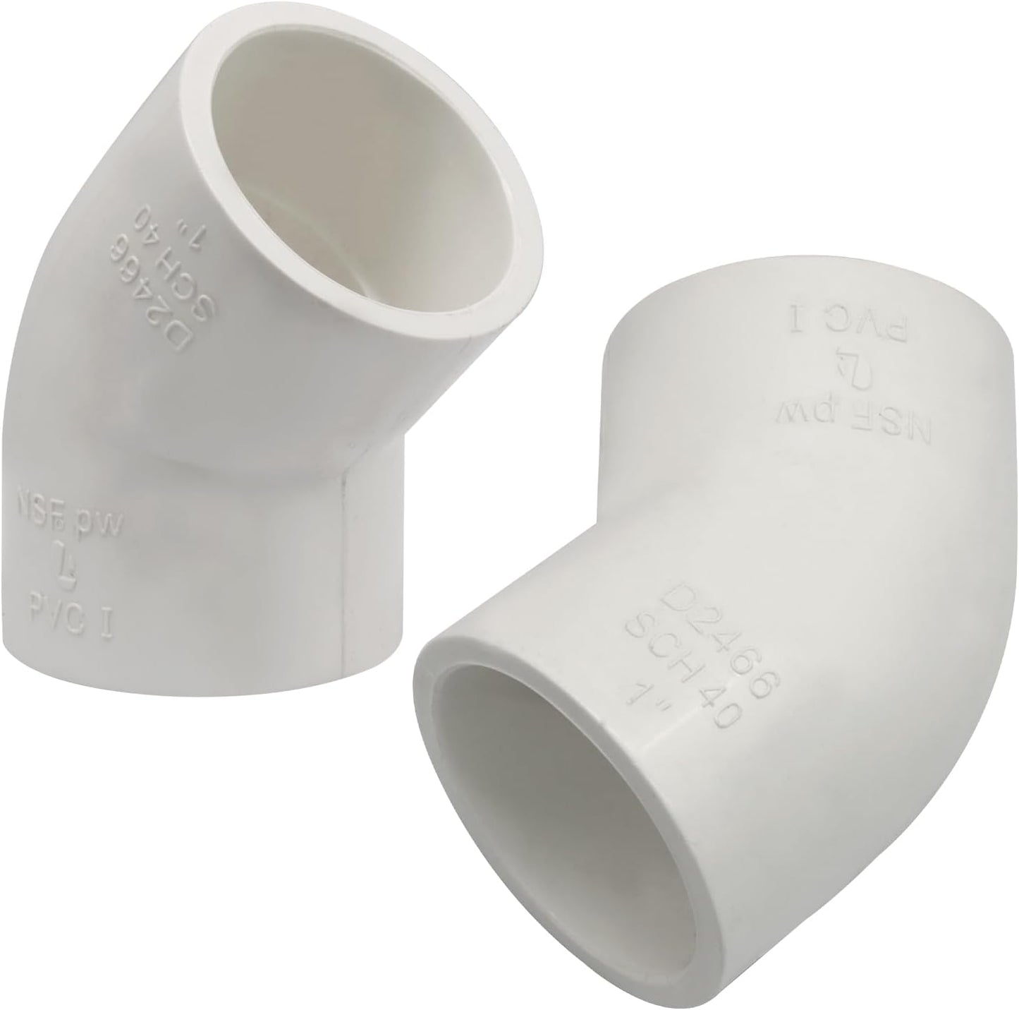 Conector PVC 1 pulgada 45 grados SCH40 10 pzas
