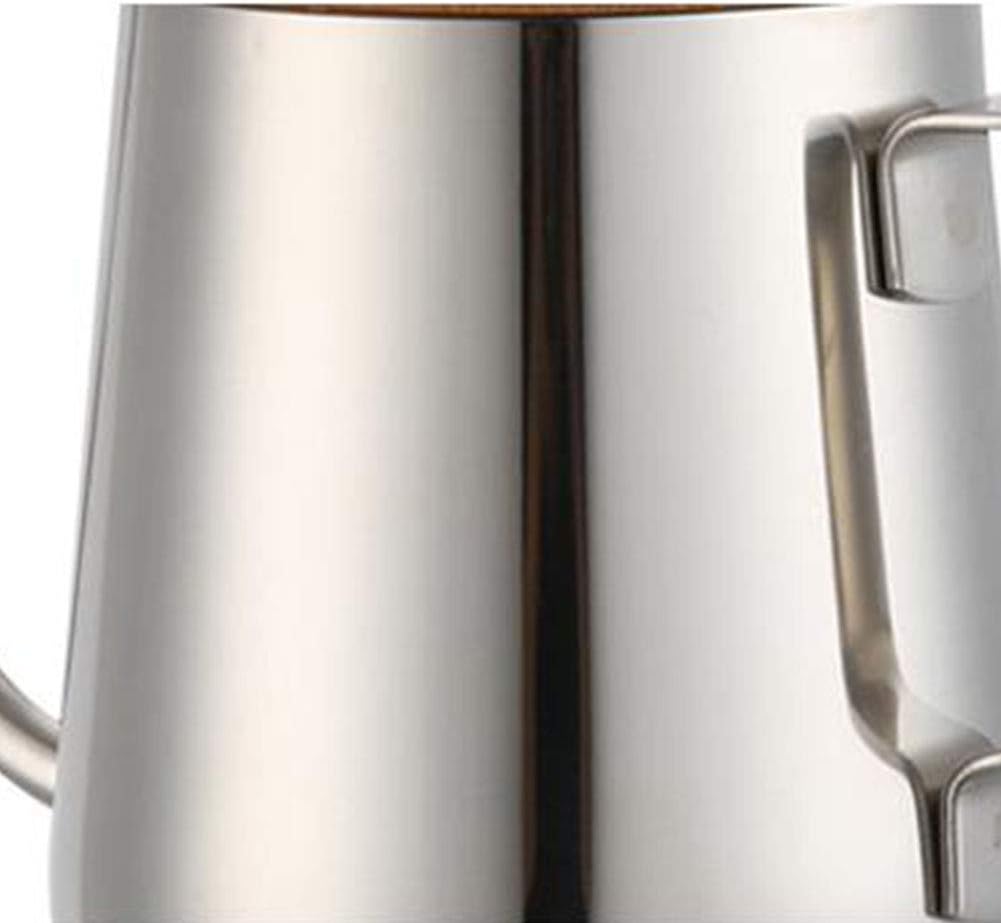 Hervidor de café de acero inoxidable 12 oz con tapa de madera y boquilla larga