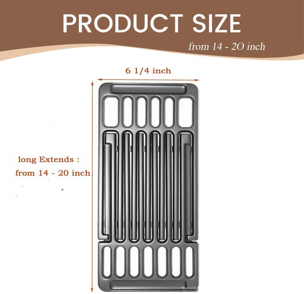 Rejilla cocina hierro fundido 6 1/4pulg ajustable universal
