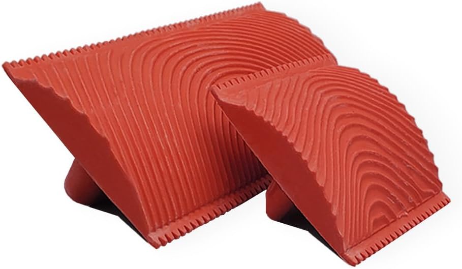Juego 2 Pzas Herramientas Veteado Madera 3y6pulg Rojo