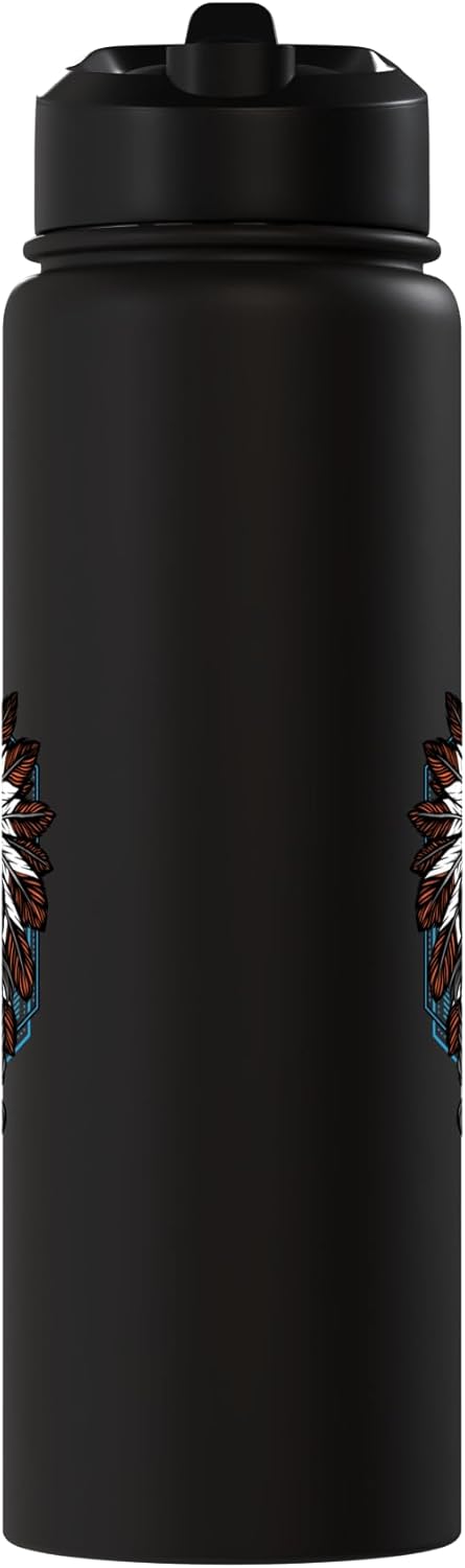 Botella de agua acero inoxidable para mujer nativa americana