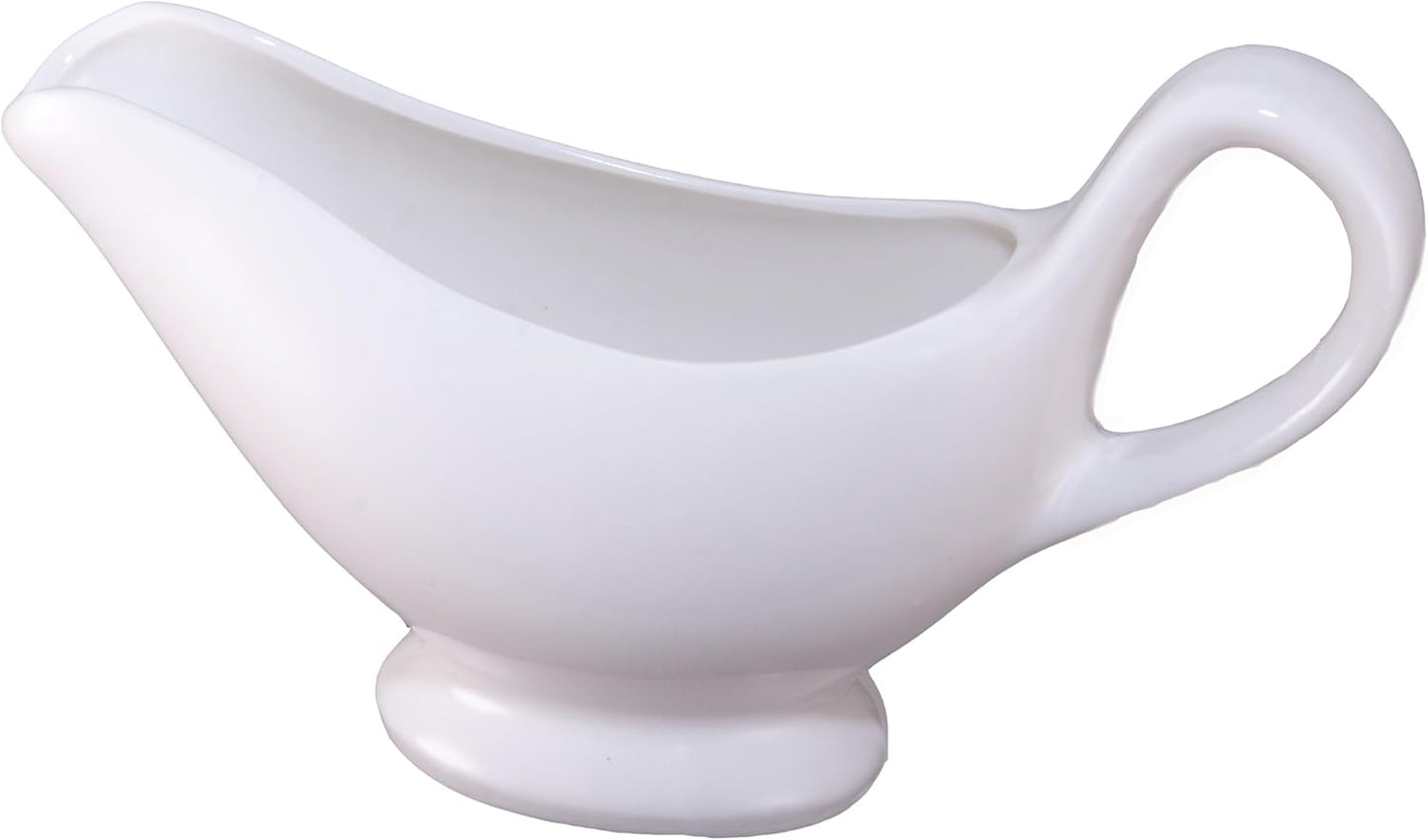 Bote de salsa con cuenco y dispensador blanco