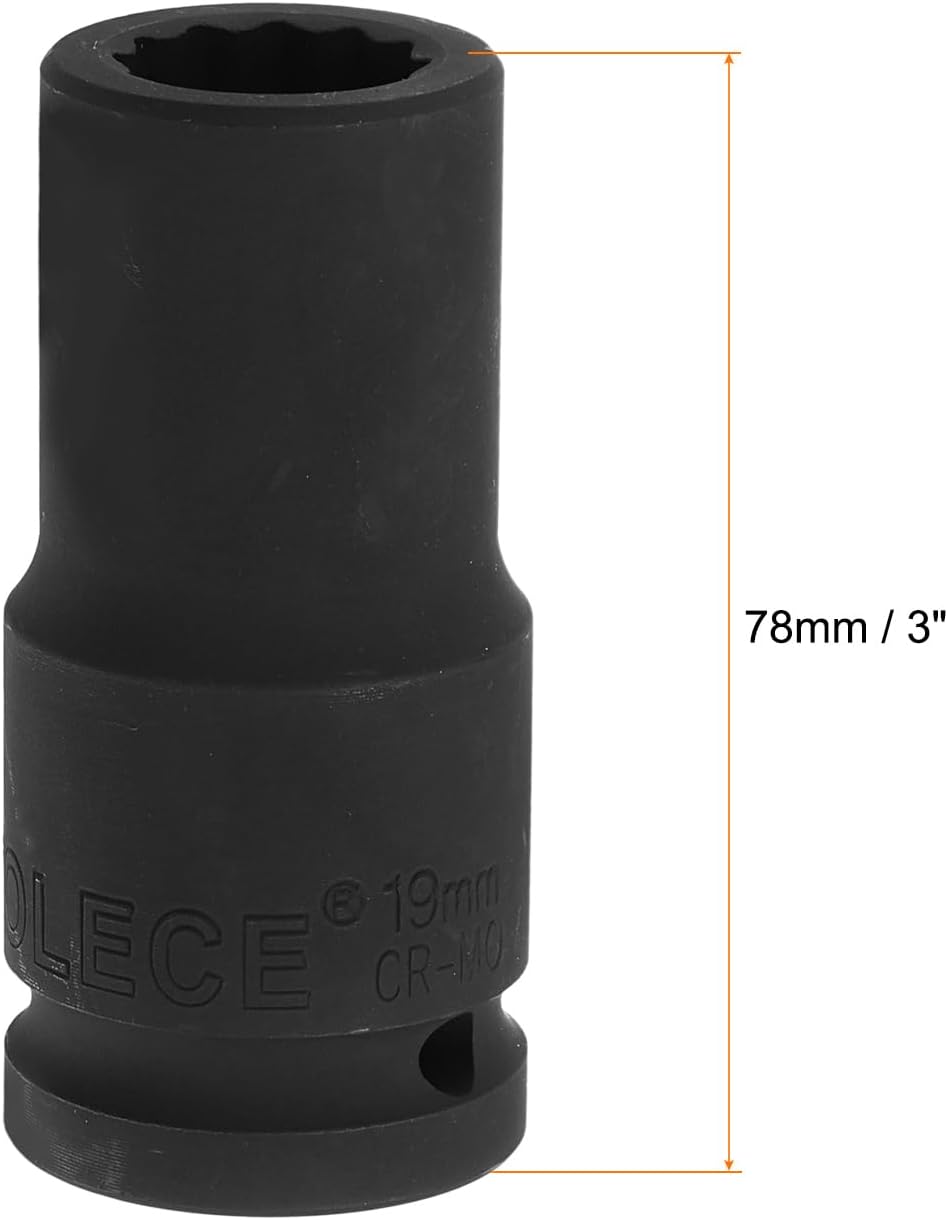 Enchufe impacto profundo 3/4 pulg acero CR-MO