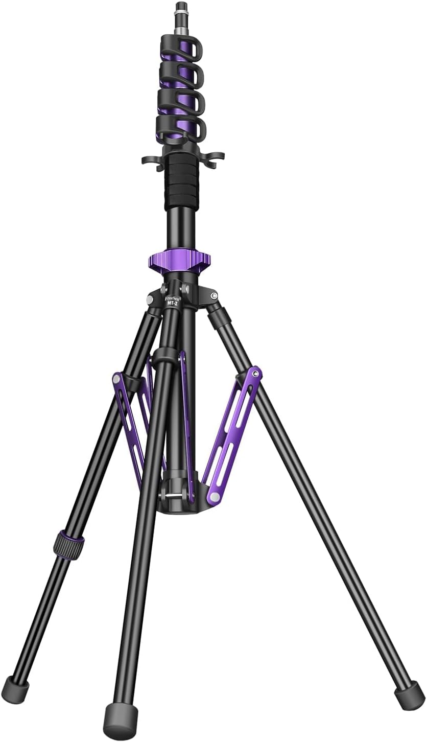 Soporte luz aluminio 6.9pies carga 4.4libras trípode viaje