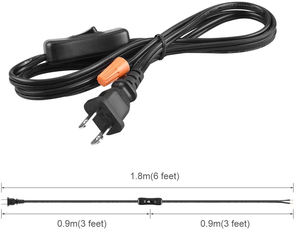 Cable lámpara con interruptor 6ft certificado UL