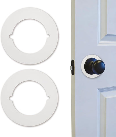 Placas puerta redondas para cubrir agujeros metal blanco