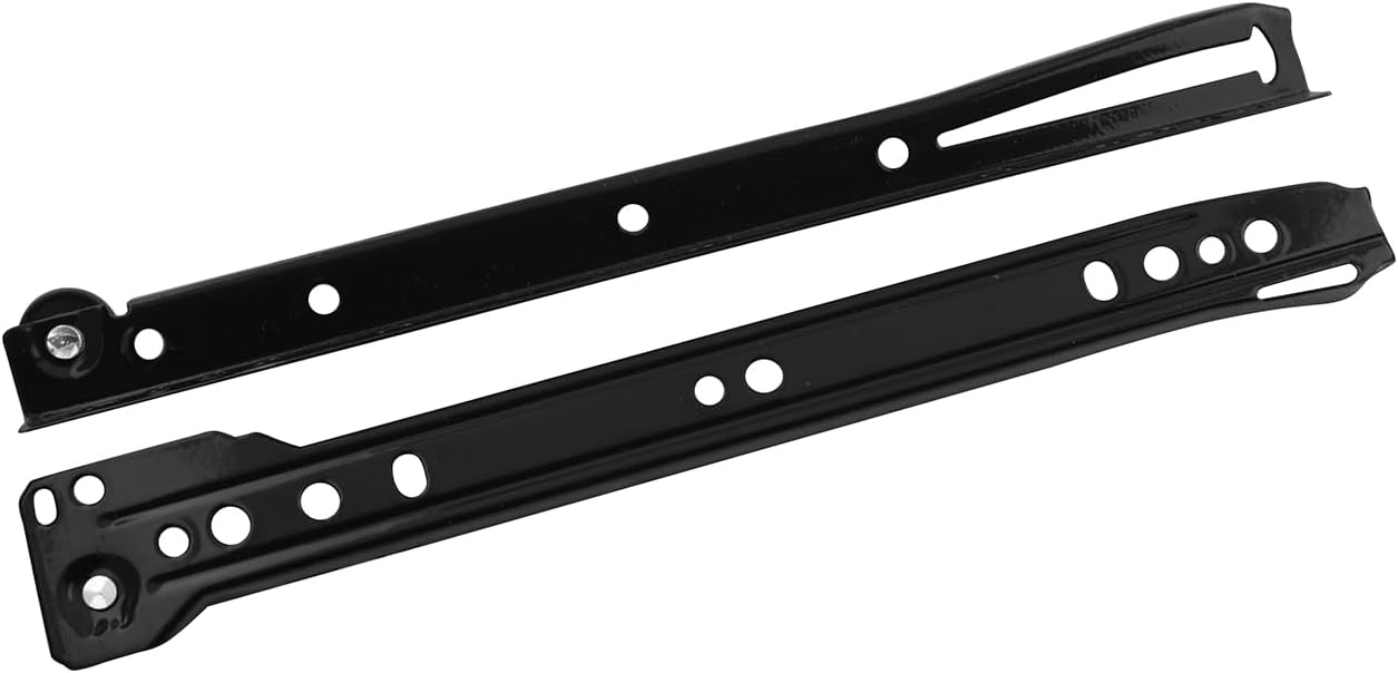 Set 4 Rieles Acero Laminado Negro para Cajones Tocador