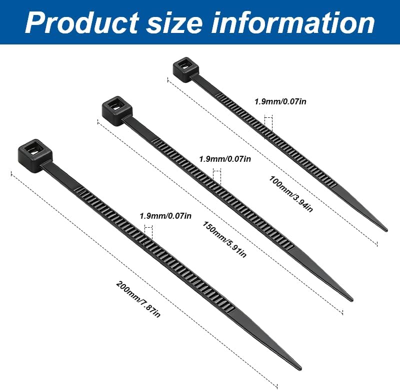 100 Pzas Cuerdas Nylon AutoBloqueante para Cables