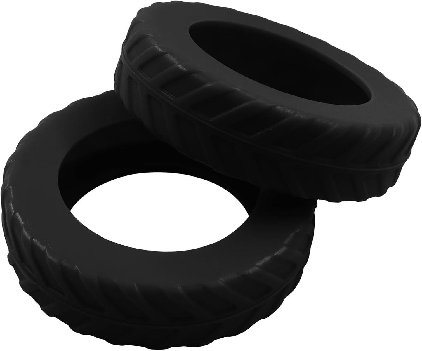 Fundas silicona ruedas equipaje 2-2.4pulg antidesgaste negro