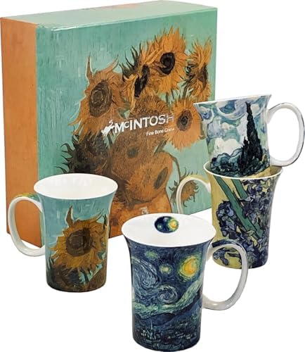 Juego de 4 tazas Van Gogh McIntosh Trading