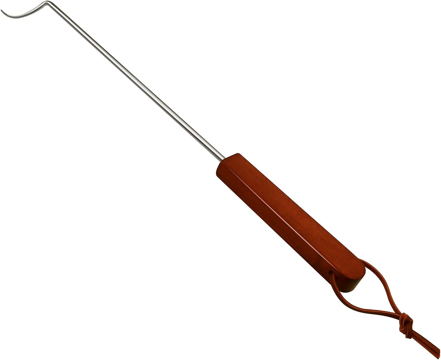 Aleta comida 18pulg acero inox con mango madera