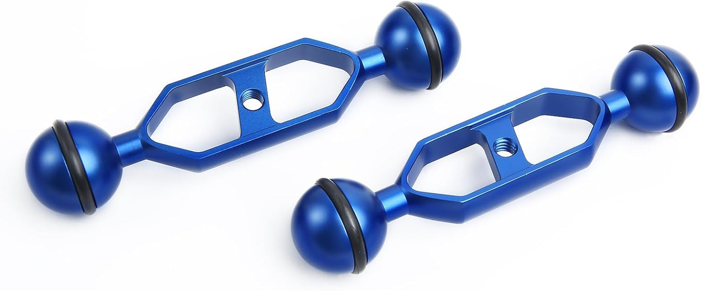 Brazo extensión aluminio 5pulg paquete 2 doble bola conector